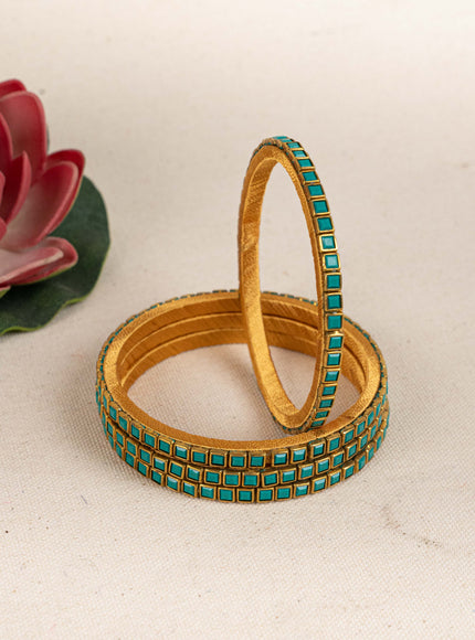 Kundan Bangles - Set of 4 - 2.8 inch - WL5166-2