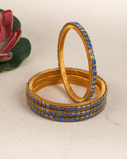 Kundan Bangles - Set of 4 - 2.8 inch - WL5166-2