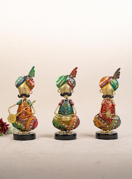 Metal Handpainted Musician - Set of 3 - 8 inch - WL5169