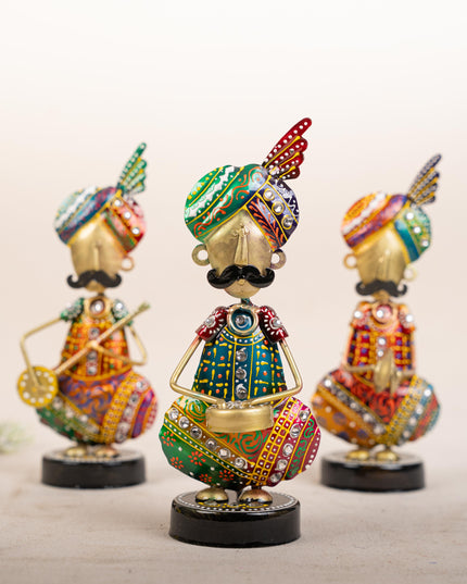 Metal Handpainted Musician - Set of 3 - 8 inch - WL5169