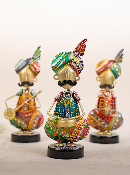 Metal Handpainted Musician - Set of 3 - 8 inch - WL5169