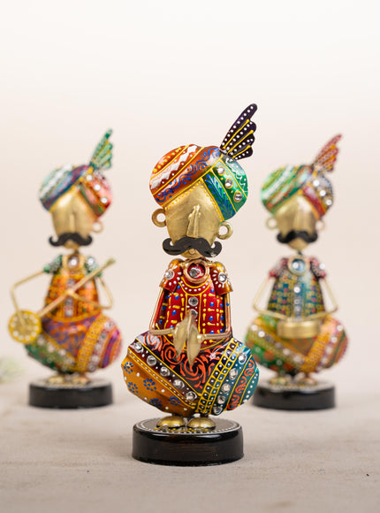 Metal Handpainted Musician - Set of 3 - 8 inch - WL5169