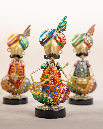Metal Handpainted Musician - Set of 3 - 8 inch - WL5169
