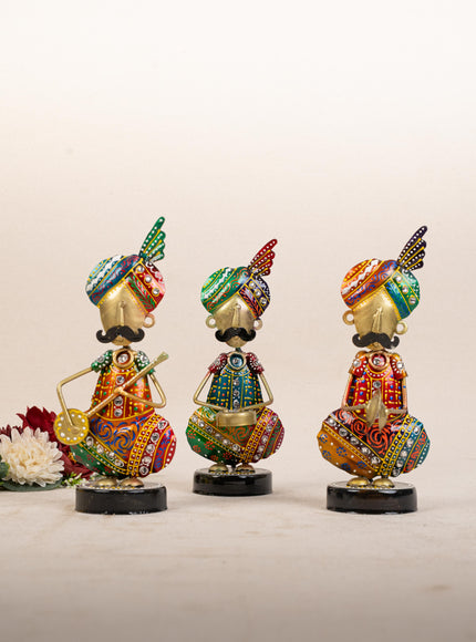 Metal Handpainted Musician - Set of 3 - 8 inch - WL5169