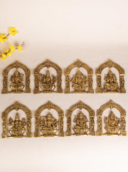 Brass Ashtalakshmi Wall Hanging - Set of 8 - 9 inch - WL5179