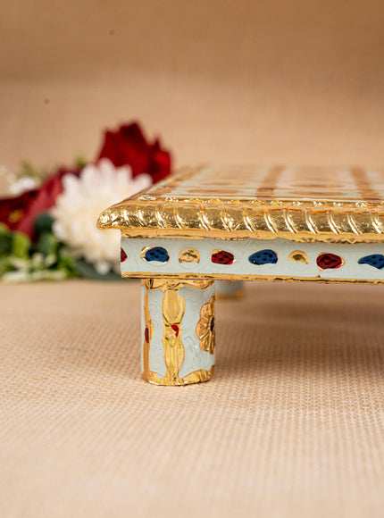 Meenakari Manai - Green - 8x8 inch - WBG1806-1