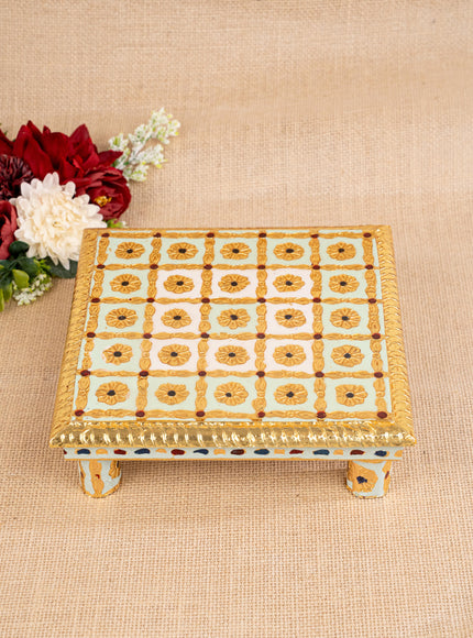 Meenakari Manai - Green - 8x8 inch - WBG1806-1