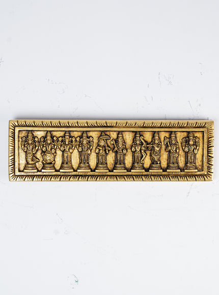 Brass Dasavatharam Plate Wall Hanging - 13 inch - WL5281