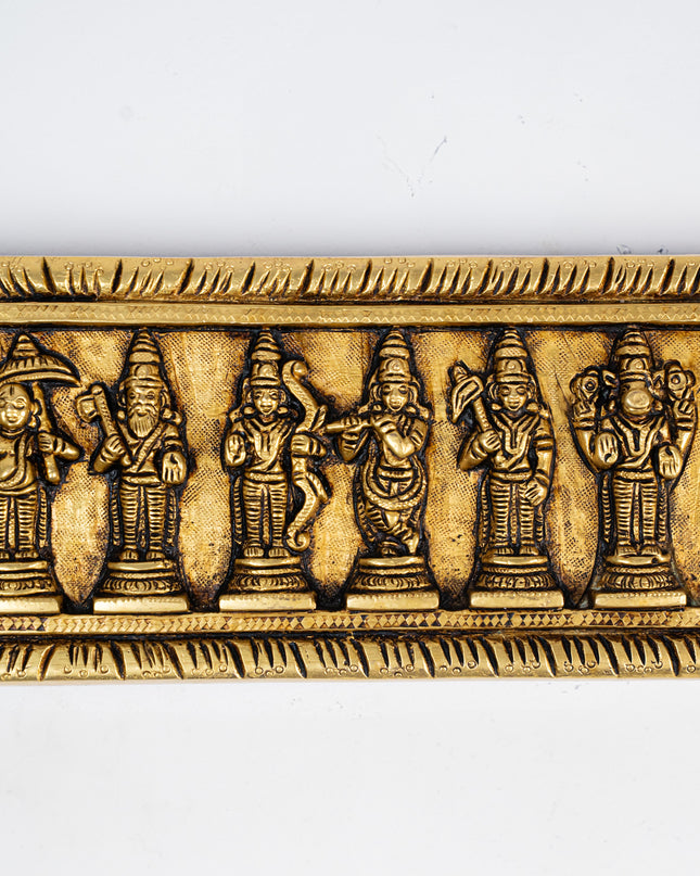 Brass Dasavatharam Plate Wall Hanging - 13 inch - WL5281