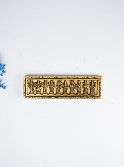 Brass Dasavatharam Plate Wall Hanging - 13 inch - WL5281