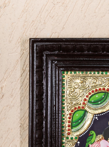 Tanjore Painting - Radha-Krishna - Flat (Gold Foil) - 15x12 inch - WL5336