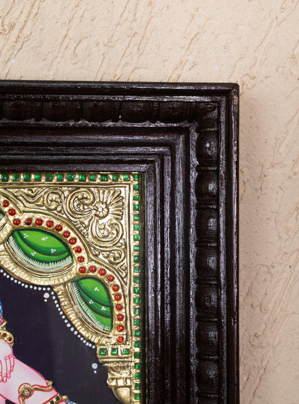 Tanjore Painting - Radha-Krishna - Flat (Gold Foil) - 15x12 inch - WL5336