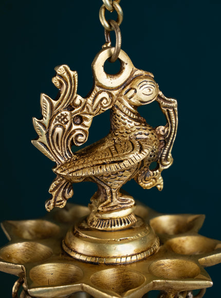 Brass Annapakshi Diya with Bells - 20 inch - WL5355