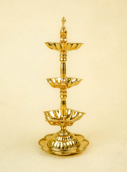 Brass Annapakshi Diya - 3 Step - 8 inch - WL5403