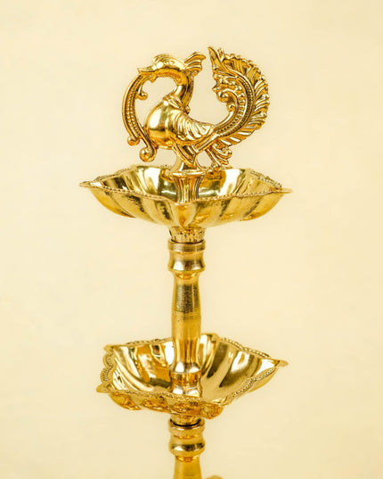 Brass Annapakshi Diya - 3 Step - 8 inch - WL5403