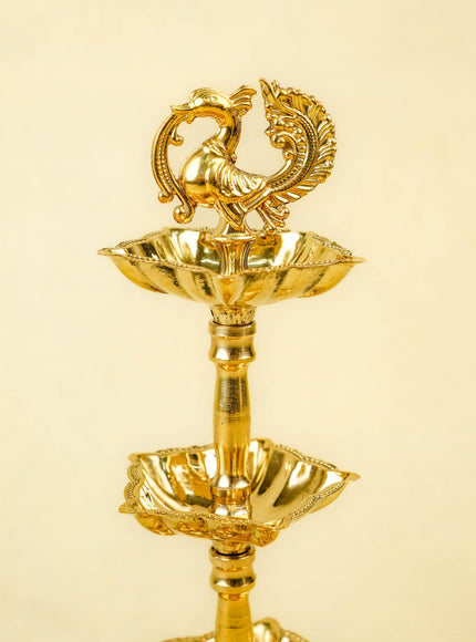 Brass Annapakshi Diya - 3 Step - 8 inch - WL5403