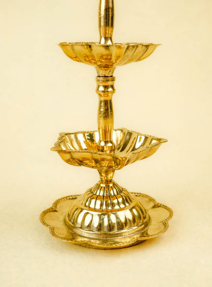 Brass Annapakshi Diya - 3 Step - 8 inch - WL5403
