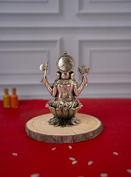Brass Antique Ganesha Idol - 4 inch - WL5412