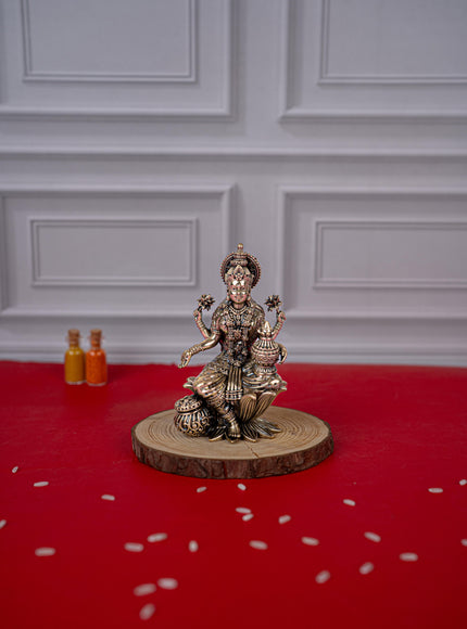 Brass Antique Lakshmi Idol - 4 inch - WL5413