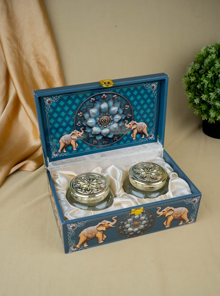 Decorative 2 Jar Dry Fruit Box - WL5449