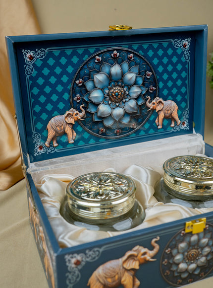 Decorative 2 Jar Dry Fruit Box - WL5449