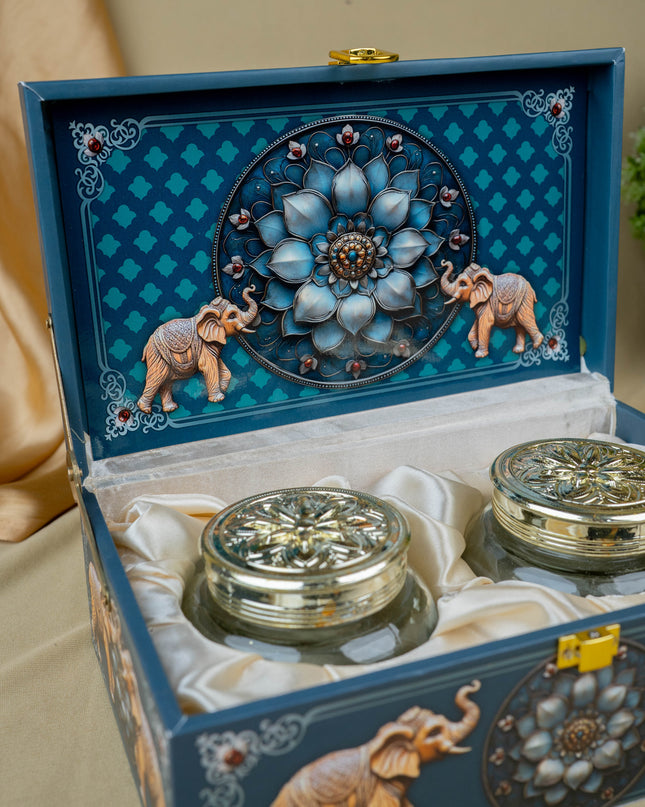 Decorative 2 Jar Dry Fruit Box - WL5449