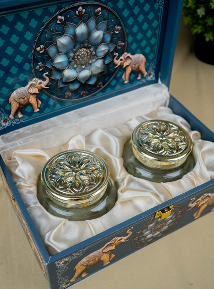 Decorative 2 Jar Dry Fruit Box - WL5449