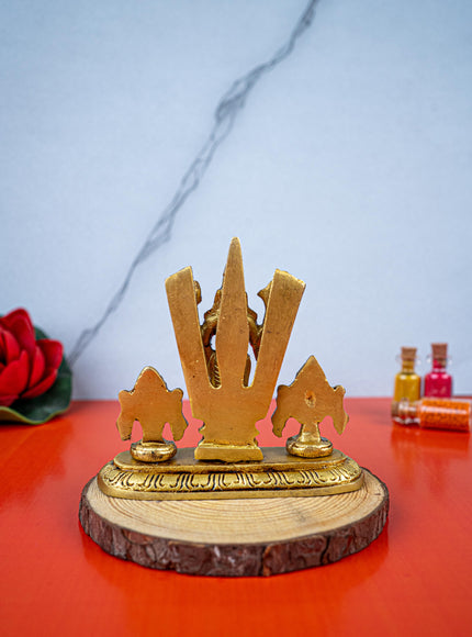 Brass Balaji with Shankh Chakra Namam Idol - 3 inch - WL5493