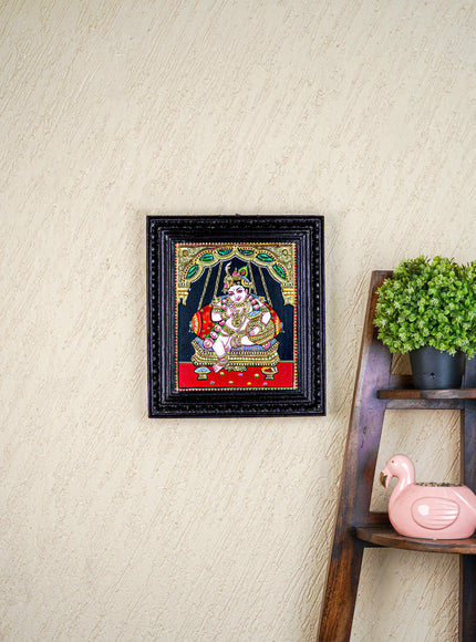 Tanjore Painting - Krishna - Flat (Gold Foil) - 12x10inch - WL5573