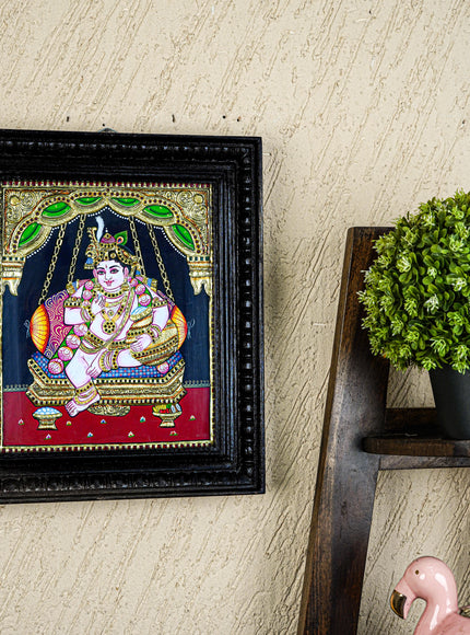 Tanjore Painting - Krishna - Flat (Gold Foil) - 12x10inch - WL5573