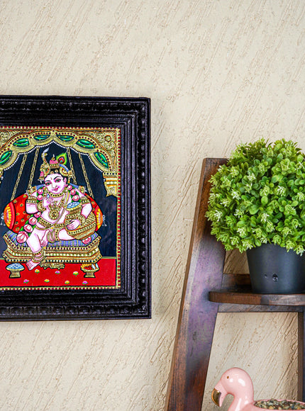 Tanjore Painting - Krishna - Flat (Gold Foil) - 12x10inch - WL5573