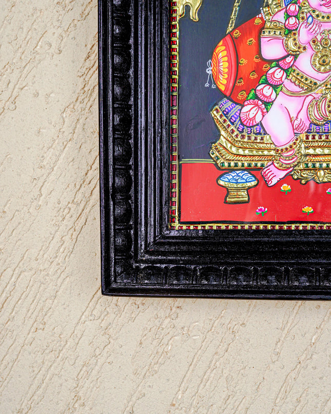 Tanjore Painting - Krishna - Flat (Gold Foil) - 12x10inch - WL5573
