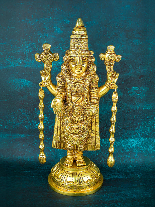 Brass Tirupathi Balaji Idol - 16 inch - WL5657