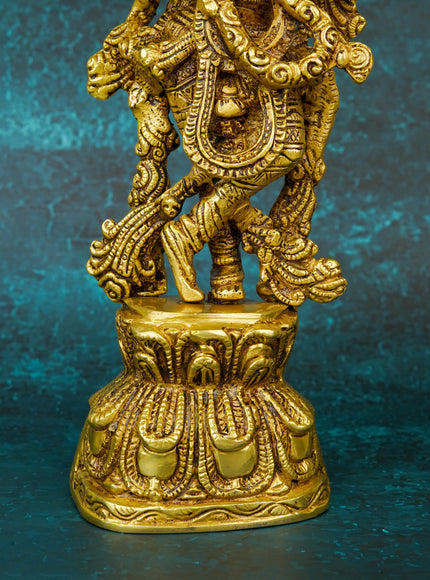 Brass Krishna Idol - 12 inch - WL5660