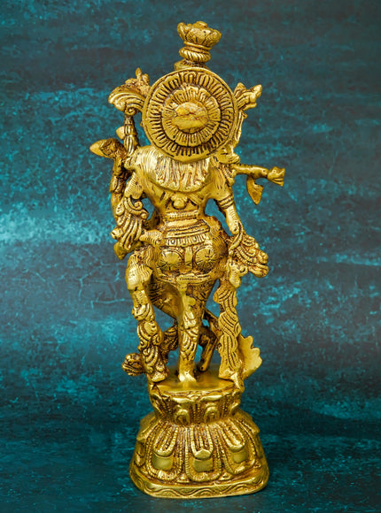 Brass Krishna Idol - 12 inch - WL5660