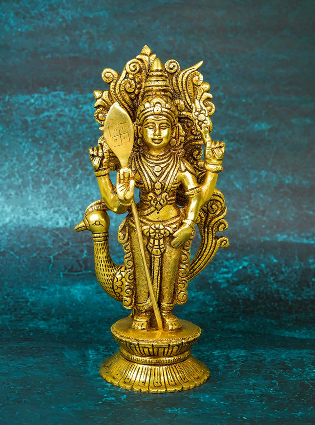 Brass Murugan Idol - 10 inch - WL5663