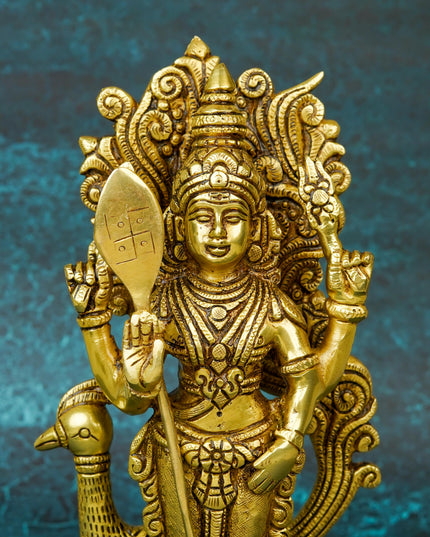 Brass Murugan Idol - 10 inch - WL5663
