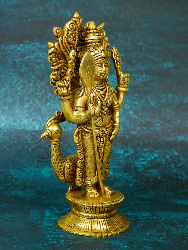 Brass Murugan Idol - 10 inch - WL5663