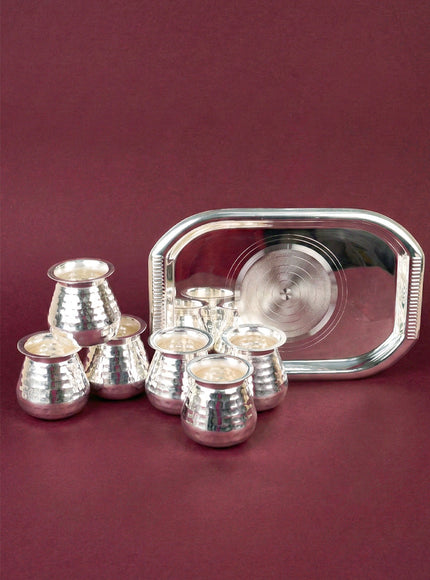 Tray with Set of 6 Glass - WL5689