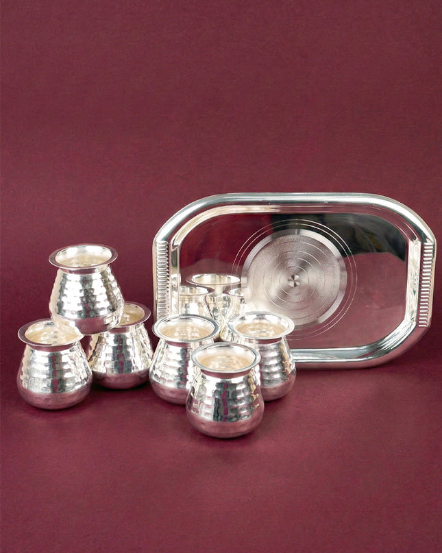 Tray with Set of 6 Glass - WL5689