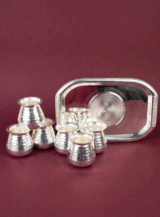 Tray with Set of 6 Glass - WL5689
