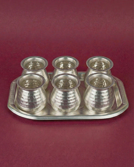 Tray with Set of 6 Glass - WL5689