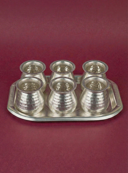 Tray with Set of 6 Glass - WL5689