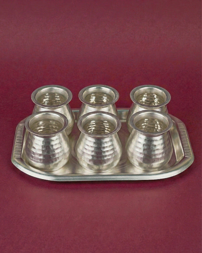 Tray with Set of 6 Glass - WL5689
