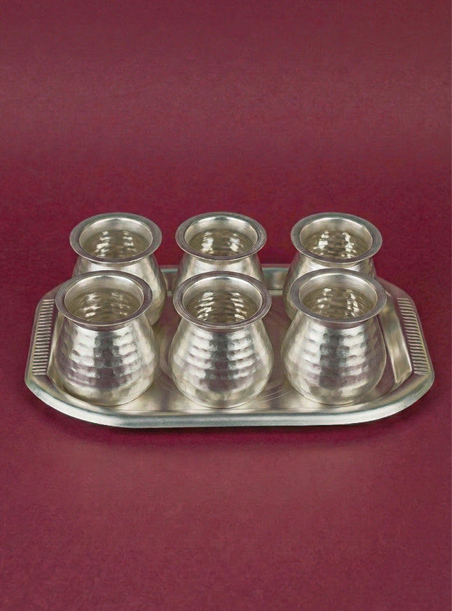 Tray with Set of 6 Glass - WL5689