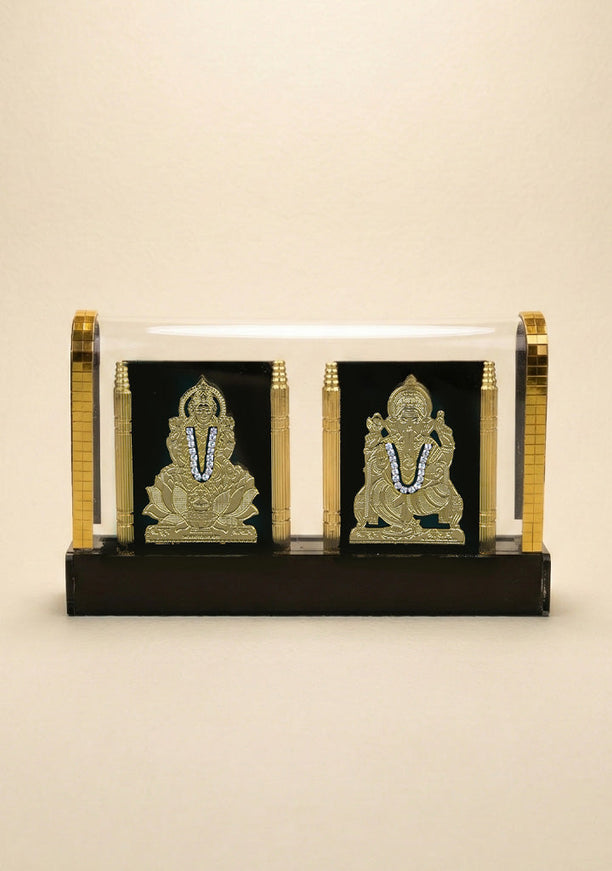 Gold Plated - Lakshmi Ganesha with Arcylic Cabinet - WL5715