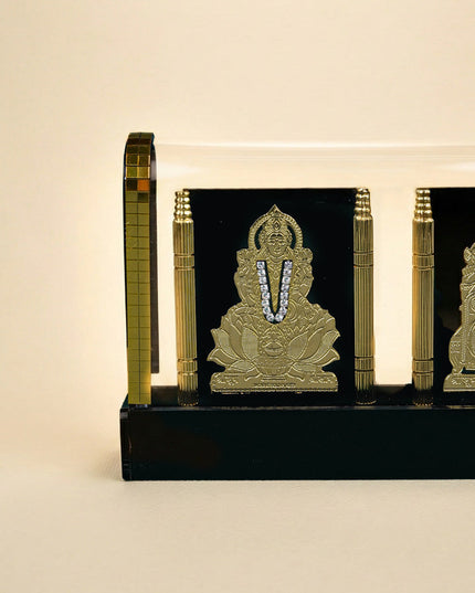 Gold Plated - Lakshmi Ganesha with Arcylic Cabinet - WL5715