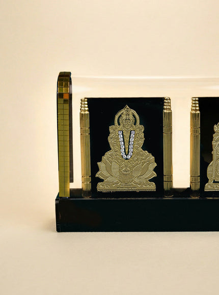 Gold Plated - Lakshmi Ganesha with Arcylic Cabinet - WL5715