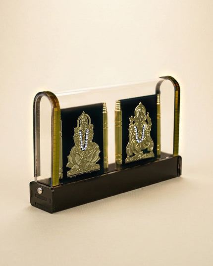 Gold Plated - Lakshmi Ganesha with Arcylic Cabinet - WL5715