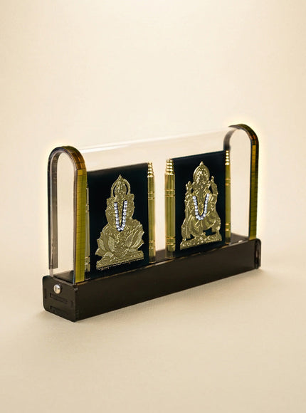 Gold Plated - Lakshmi Ganesha with Arcylic Cabinet - WL5715